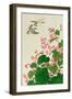 Two Birds and Begonia in Rain-Koson Ohara-Framed Premium Giclee Print