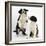 Two Black-And-White Border Collie Puppies Playing, 6 Weeks-Mark Taylor-Framed Photographic Print