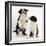 Two Black-And-White Border Collie Puppies Playing, 6 Weeks-Mark Taylor-Framed Photographic Print