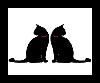 Two Black Cats-null-Stretched Canvas