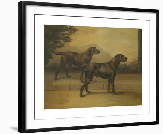 Two Black Labradors-Maud Earl-Framed Premium Giclee Print