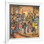 Two Blind Male Singers with Guitar and Accordian Surrounded by an Appreciative Crowd-Ronald Ginther-Framed Giclee Print