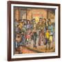 Two Blind Male Singers with Guitar and Accordian Surrounded by an Appreciative Crowd-Ronald Ginther-Framed Giclee Print