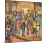 Two Blind Male Singers with Guitar and Accordian Surrounded by an Appreciative Crowd-Ronald Ginther-Mounted Giclee Print