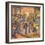 Two Blind Male Singers with Guitar and Accordian Surrounded by an Appreciative Crowd-Ronald Ginther-Framed Giclee Print