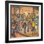 Two Blind Male Singers with Guitar and Accordian Surrounded by an Appreciative Crowd-Ronald Ginther-Framed Giclee Print