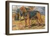 Two Bloodhounds Standing-Louis Agassiz Fuertes-Framed Art Print