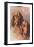 Two Bloodhounds-null-Framed Art Print