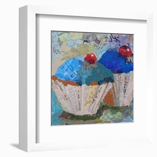 Two Blue 6X6-null-Framed Art Print