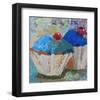 Two Blue 6X6-null-Framed Art Print