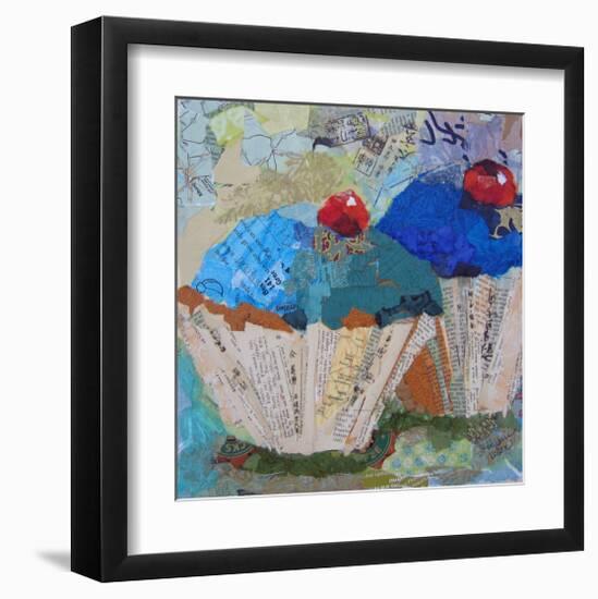 Two Blue 6X6-null-Framed Art Print