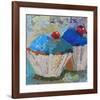 Two Blue 6X6-null-Framed Art Print