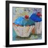 Two Blue 6X6-null-Framed Art Print