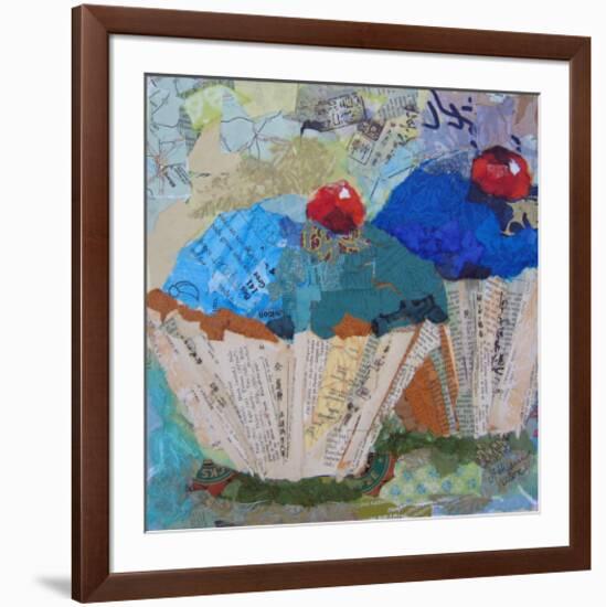 Two Blue 6X6-null-Framed Art Print