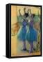 Two Blue Dancers-Edgar Degas-Framed Stretched Canvas
