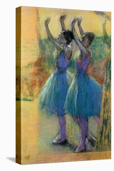 Two Blue Dancers-Edgar Degas-Stretched Canvas