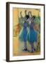 Two Blue Dancers-Edgar Degas-Framed Giclee Print