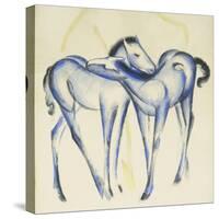 Two Blue Horses-Franz Marc-Stretched Canvas