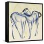 Two Blue Horses-Franz Marc-Framed Stretched Canvas