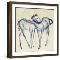 Two Blue Horses-Franz Marc-Framed Giclee Print