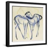 Two Blue Horses-Franz Marc-Framed Giclee Print