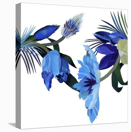 Two blue tulips-Hiroyuki Izutsu-Stretched Canvas