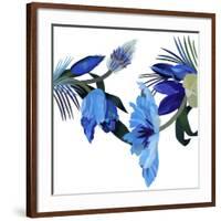 Two blue tulips-Hiroyuki Izutsu-Framed Giclee Print