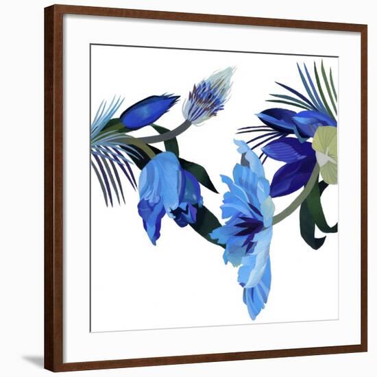 Two blue tulips-Hiroyuki Izutsu-Framed Giclee Print