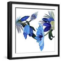 Two blue tulips-Hiroyuki Izutsu-Framed Giclee Print