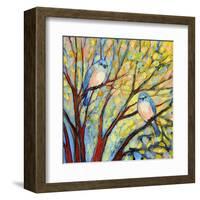 Two Bluebirds-Jennifer Lommers-Framed Art Print