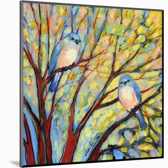 Two Bluebirds-Jennifer Lommers-Mounted Art Print
