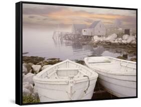 Two Boats at Sunrise, Nova Scotia ?11-Monte Nagler-Framed Stretched Canvas