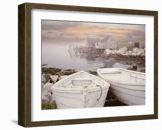 Two Boats at Sunrise, Nova Scotia ?11-Monte Nagler-Framed Photographic Print