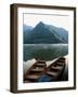 Two Boats on Jintang Lake Beside Great Wall of China, UNESCO World Heritage Site, Huanghuacheng (Ye-Kimberly Walker-Framed Photographic Print