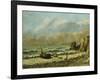 Two Boats on the Beach-Gustave Courbet-Framed Giclee Print