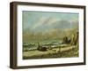 Two Boats on the Beach-Gustave Courbet-Framed Giclee Print