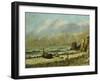 Two Boats on the Beach-Gustave Courbet-Framed Giclee Print