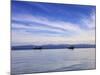 Two Boats on the Lake, Kollabaya, Challapampa, Isla del Sol, Lake Titicaca, Bolivia, South America-Simon Montgomery-Mounted Photographic Print