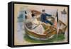 Two Boats with Flags, Wannsee, 1910-Max Liebermann-Framed Stretched Canvas