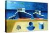 Two Boats-Sara Hayward-Stretched Canvas