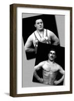 Two Bodybuilding Champions-null-Framed Art Print