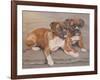 Two Boxer Dogs-Janet Pidoux-Framed Giclee Print