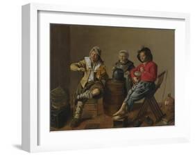 Two Boys and a Girl Making Music, 1629-Jan Miense Molenaer-Framed Giclee Print