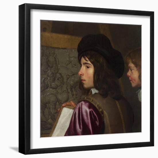 Two Boys before an Easel, C. 1645-Jacob Van Oost the Elder-Framed Giclee Print