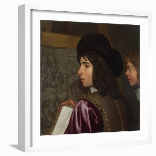 Two Boys before an Easel, C. 1645-Jacob Van Oost the Elder-Framed Giclee Print