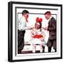 "Two Boys Bringing Girl Ice Cream,"July 5, 1924-George Brehm-Framed Giclee Print