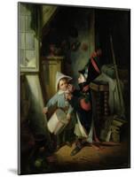 Two Boys Dressing up as Soldiers-Claude Jacquand-Mounted Giclee Print
