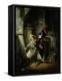 Two Boys Dressing up as Soldiers-Claude Jacquand-Framed Stretched Canvas