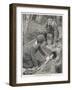 Two Boys in Caps Set a Ferret Down a Rabbit Hole-null-Framed Art Print