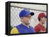 Two Boys on a Baseball Team Blowing Bubble Gum-null-Framed Stretched Canvas